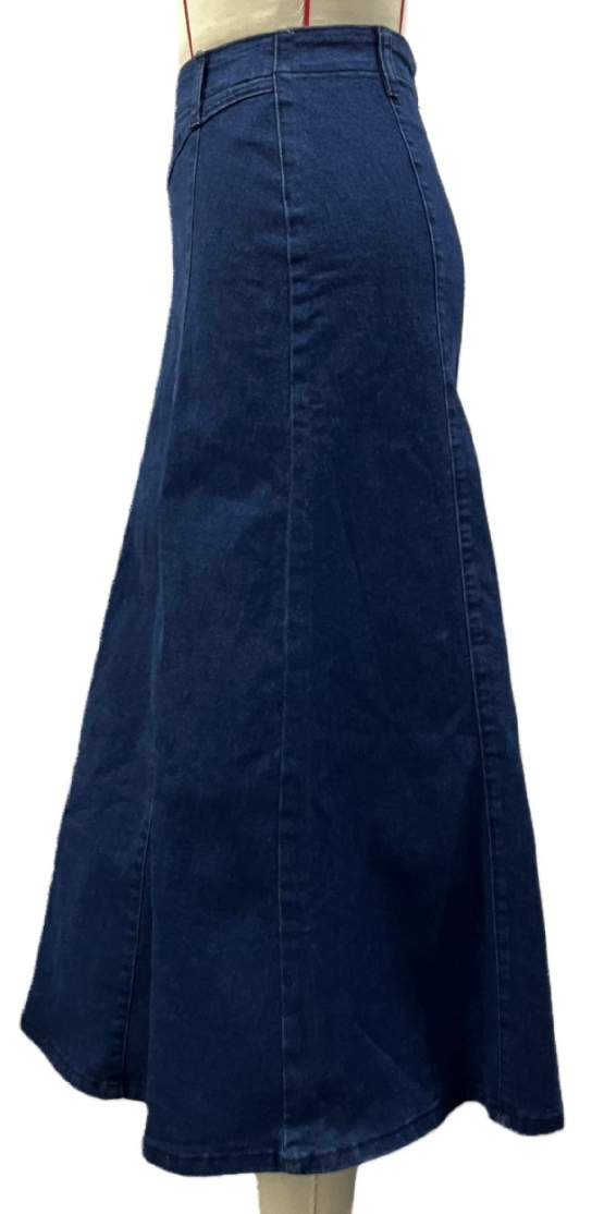 Denimnederdel høj talje