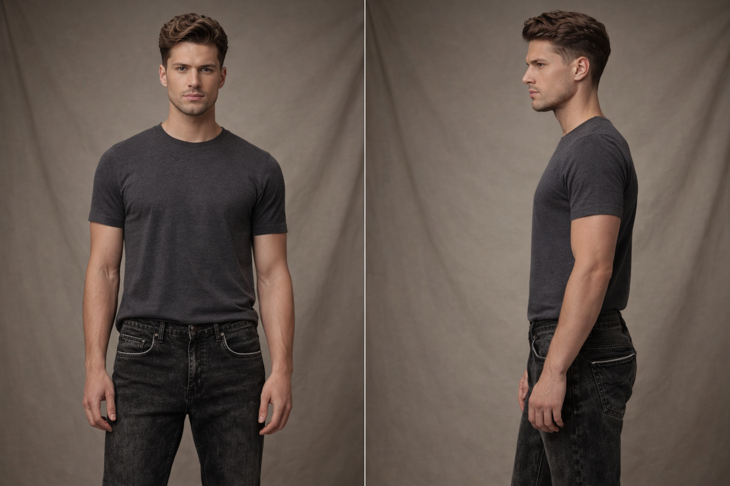 Stenvasket denim til mænd