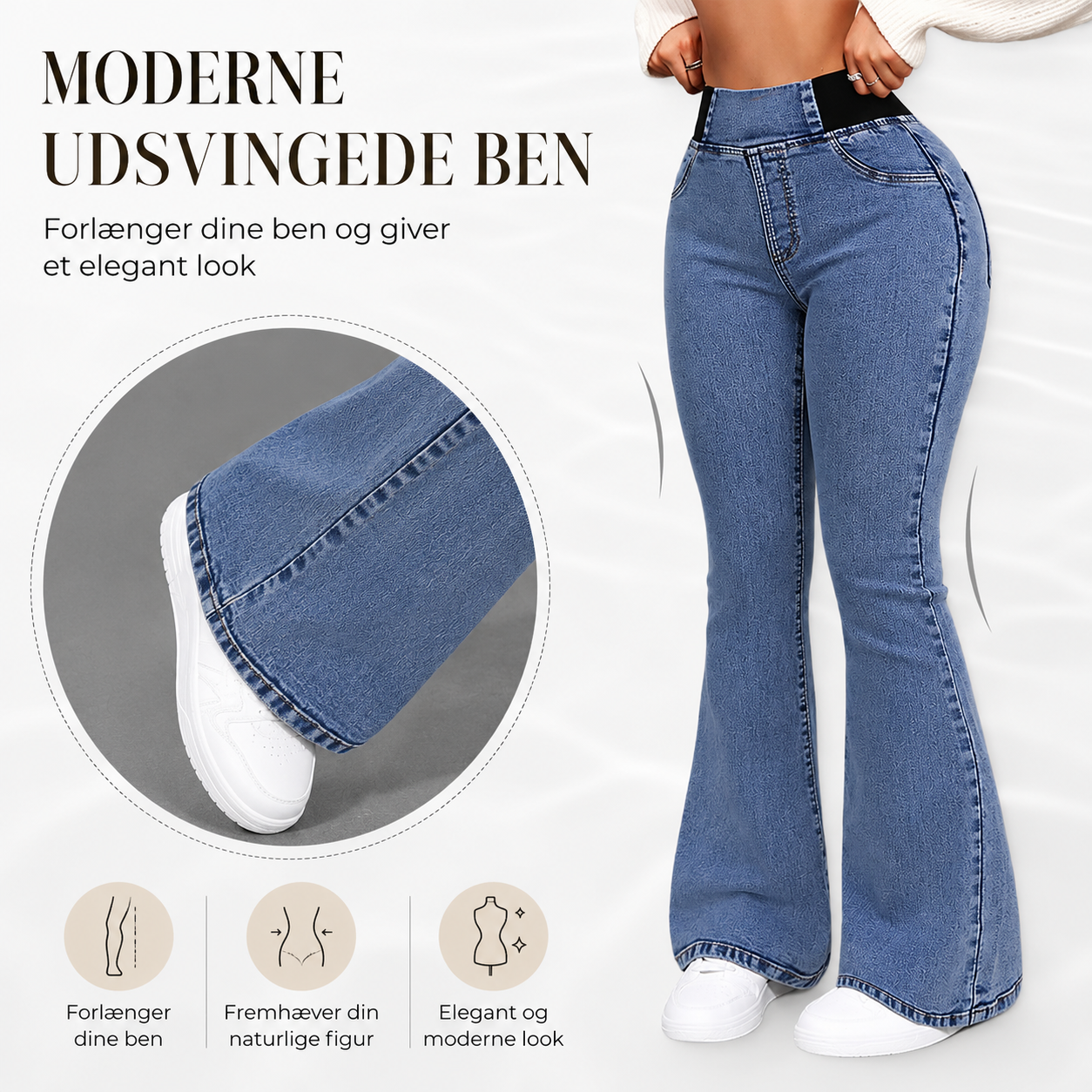👖 Denim-Slim fit og klassisk flare!